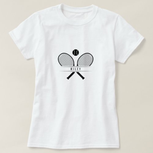 Tennis Rackets  Name Personalized Tennis T_Shirt