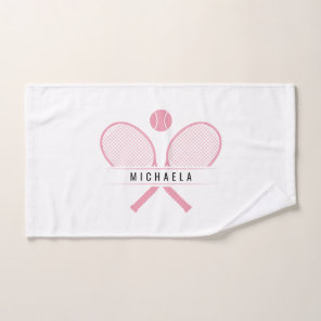 Tennis Rackets & Name Sports Hand Towel