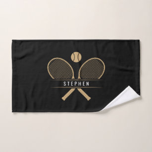 Tennis Rackets & Name Sports Hand Towel