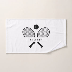 Tennis Rackets & Name Sports Hand Towel