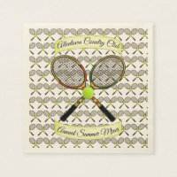 Tennis Rackets Napkins