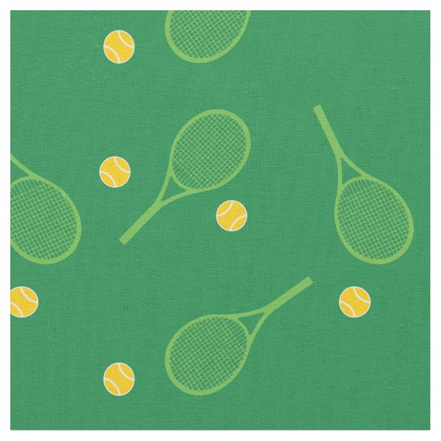Tennis rackets on green background fabric (Close Up)