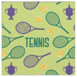 Tennis rackets on juicy green - customizable! fabric