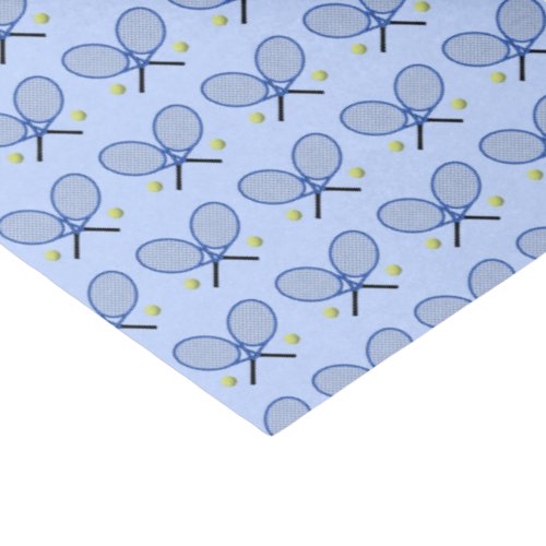 Tennis rackets pattern blue tissue paper