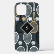 Tennis Rackets Personalized Monogrammed Sport Name Iphone 12 Case at Zazzle
