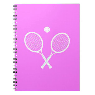 Tennis Rackets Pink Notebook