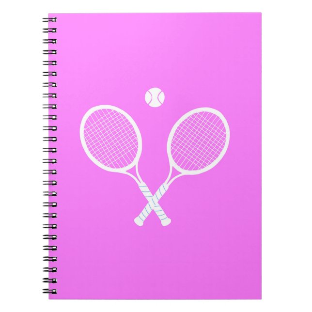 Tennis Rackets Pink  Notebook (Front)