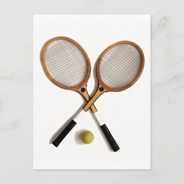 tennis rackets , sports , ballgames, postcard (Front)
