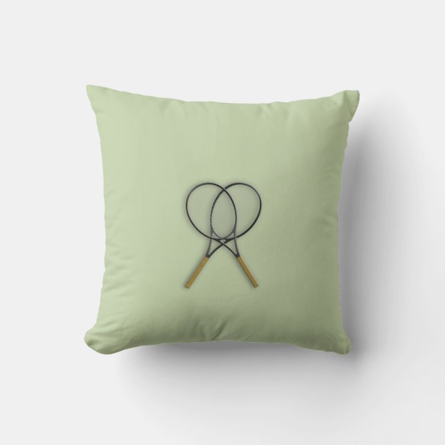 Tennis Rackets Sports Design Throw Pillow (Front)