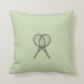 Tennis Rackets Sports Design Throw Pillow