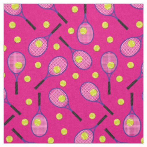 Tennis Rackets Sports Pink Girls Fabric