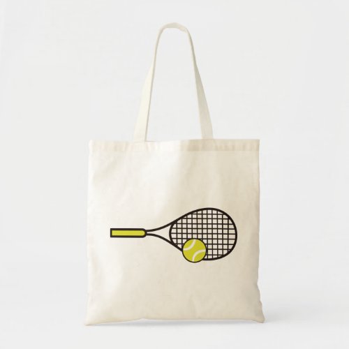Tennis Racquet and Ball Tote Bag