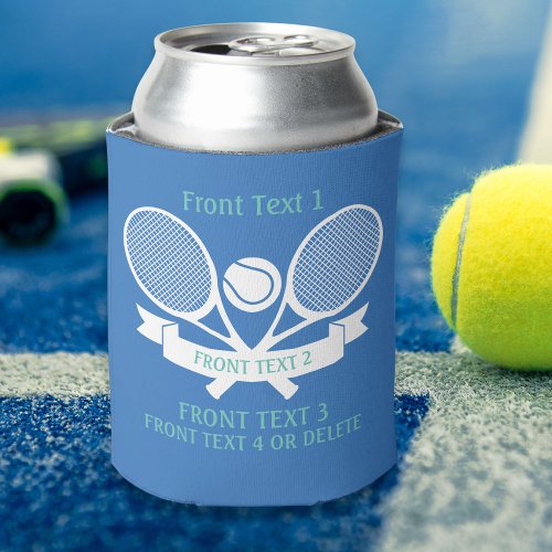Tennis Racquet  Ball Player Club Team Custom Can Cooler
