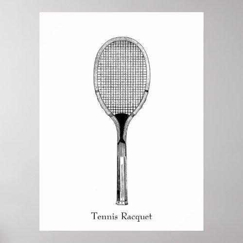 Tennis Racquet Poster