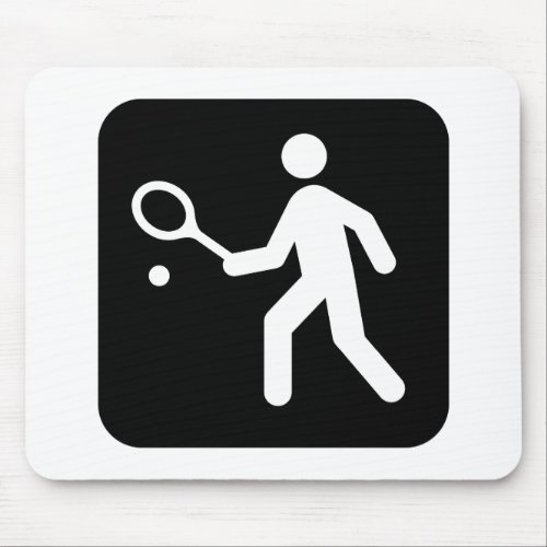 Tennis Racquetball Pictogram Mouse Pad