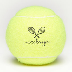 Tennis Racquets and Ball Name Personalized