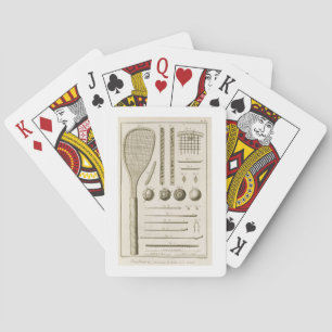 Tennis Racquets and Billiard Cues, from the 'Encyc Poker Cards