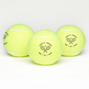 Tennis Racquets Custom Name Balls