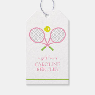 Tennis Racquets Personalized Gift Tags