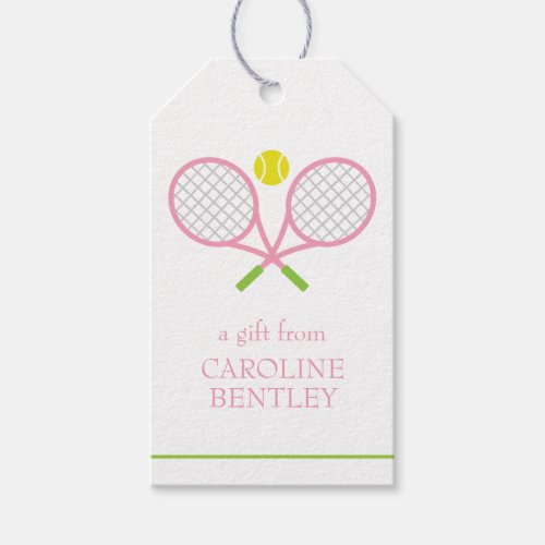 Tennis Racquets Personalized Gift Tags