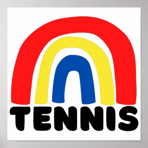 Tennis rainbow poster