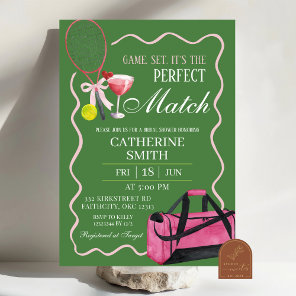 Tennis Rally And Margaritas Adult Birthday Invitation