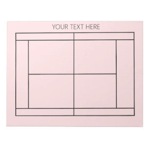 Tennis Record Notepad - Custom Text