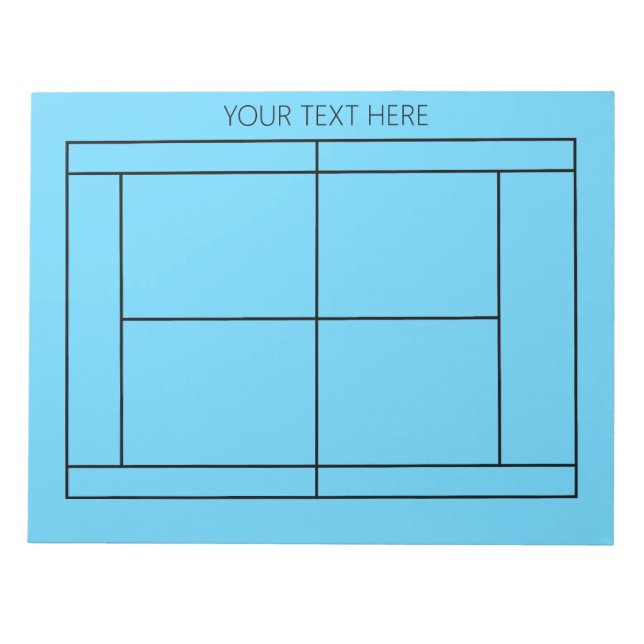 Tennis Record Notepad - Custom Text (Front)