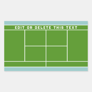 Tennis  rectangular sticker