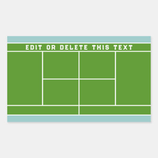 Tennis rectangular sticker