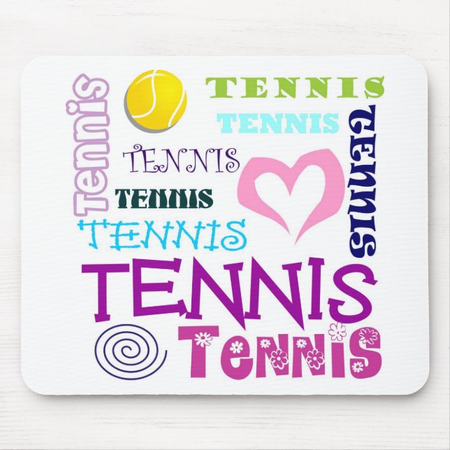 Tennis Repeating Mouse Pad (Front)