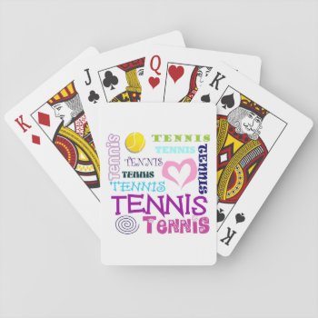 Tennis Repeating Playing Cards by PolkaDotTees at Zazzle