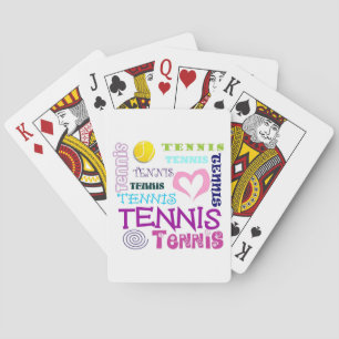 Tennis Repeating Poker Cards