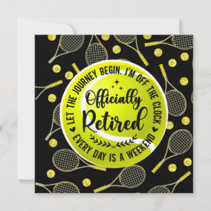 Tennis Retirement for Player and fan Card