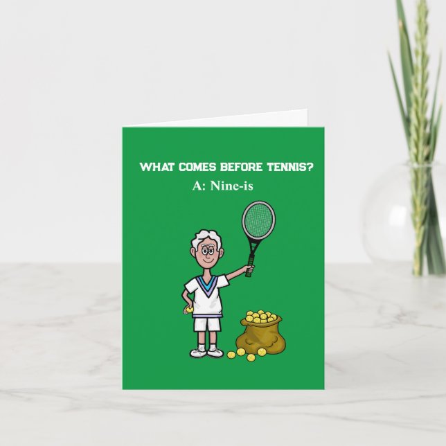 Tennis Retirement Greeting Card (Front)