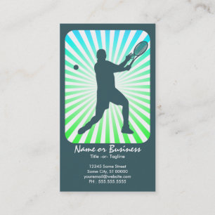 tennis : retro rays : business card