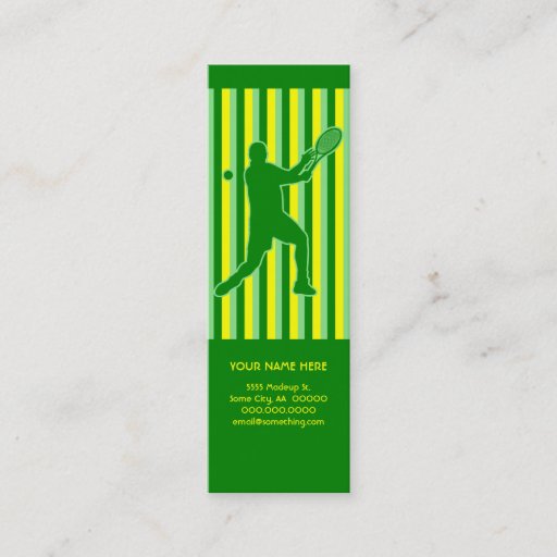Customizable tennis : retro style : business card