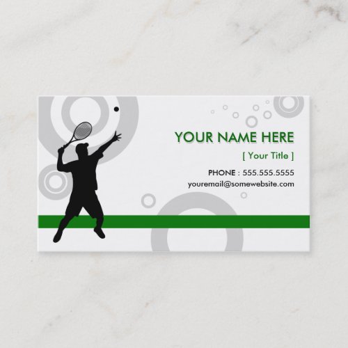 tennis rings business card templates