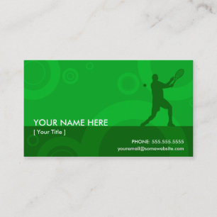 tennis rings business card