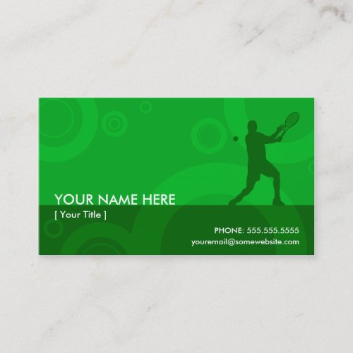 tennis rings business card template