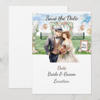 Tennis Save the date foe Tennis Player wedding