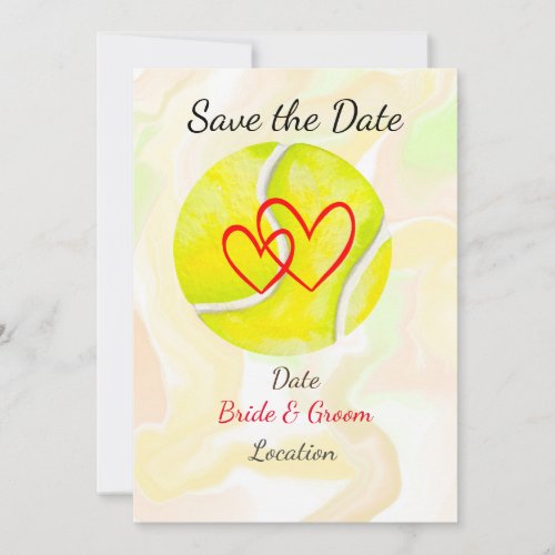 Tennis Save the date foe Tennis Player wedding Invitation