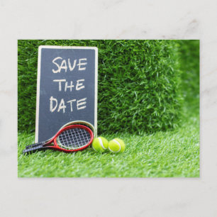 Tennis Save the Date for party invitation Postcard