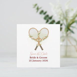 Tennis Save the date Invitation for Wedding