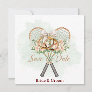 Tennis Save the date Invitation for Wedding