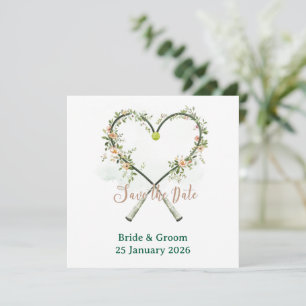 Tennis Save the date Invitation for Wedding