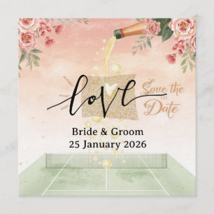 Tennis Save the date Invitation for Wedding