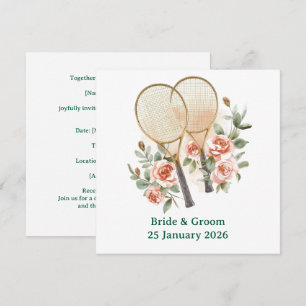 Tennis Save the date Invitation for Wedding