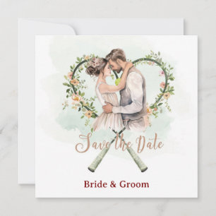 Tennis Save the date Invitation for Wedding
