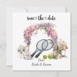 Tennis Save the date Wedding Party Invitation